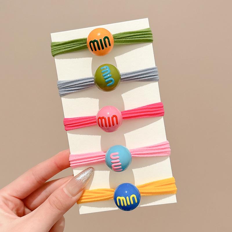 Kleiner Bär Hochelastisches Kaffee-Haargummi für Frauen und Mädchen - Langlebig, Schlicht und Elegant