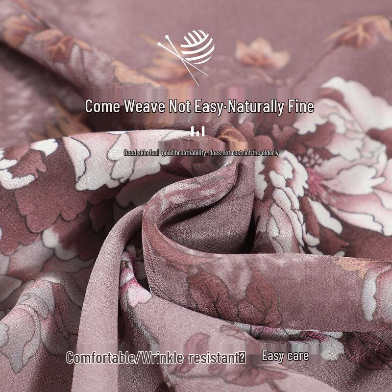 New Chinese Style Mid-Sleeve Cardigan for Elderly Women