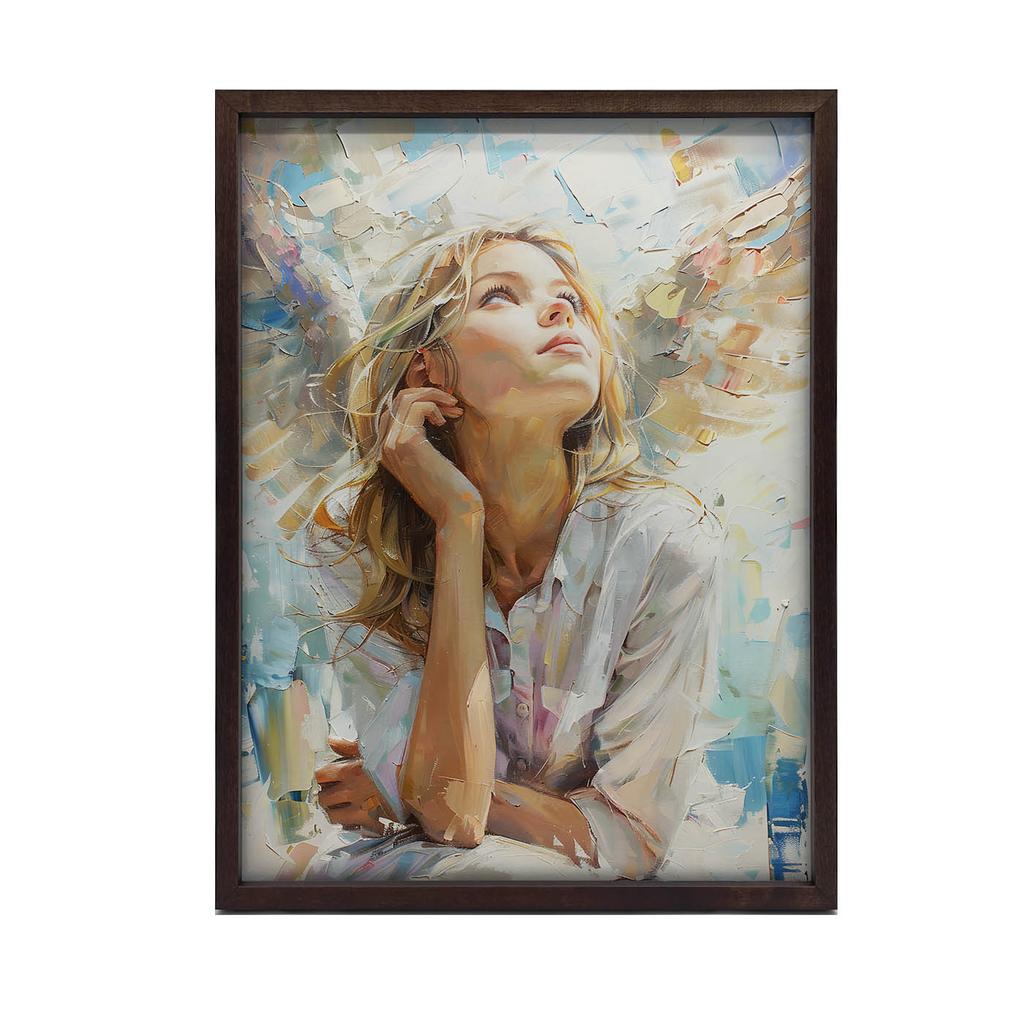 Plakat Piękno Myśli Anioła Plakat Piękno Myśli Anioła, 30X40 Cm, Rama Aluminiowa Czarna, Papier Matowy 230 Gsm