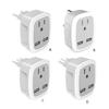 Multifunctional US to European/UK/IT/for CH Travel Plug Adapter with 2 USB 3 in