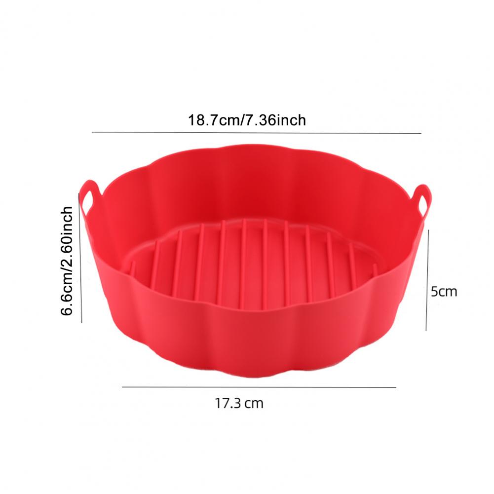 Air Fryer Liner Silicone Baking Tray High Temperature Resistant Pizza Pan Air Fryer Basket Accessory