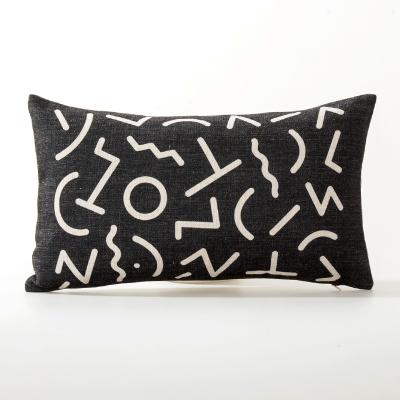 England Geometric Black Cushion Geometry Stripe Pillow Covers Decorative Home Decor Pillowcase