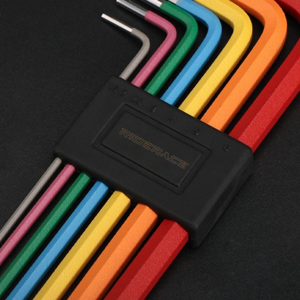 7Pcs Rust-proof Bicycle Hex Key Set 1.5/2/2.5/3/4/5/6mm Hexagon Spanner Portable Hexagonal Wrench