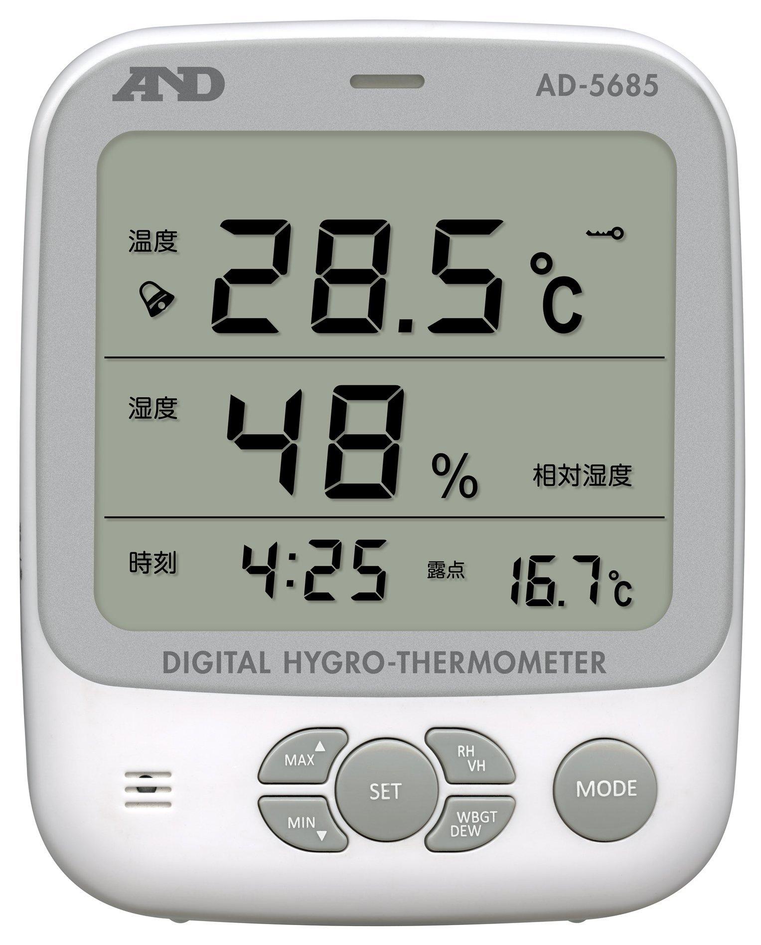 

Температура навколишнього середовища та гігрометр Білий A&D AD-5685 білий
