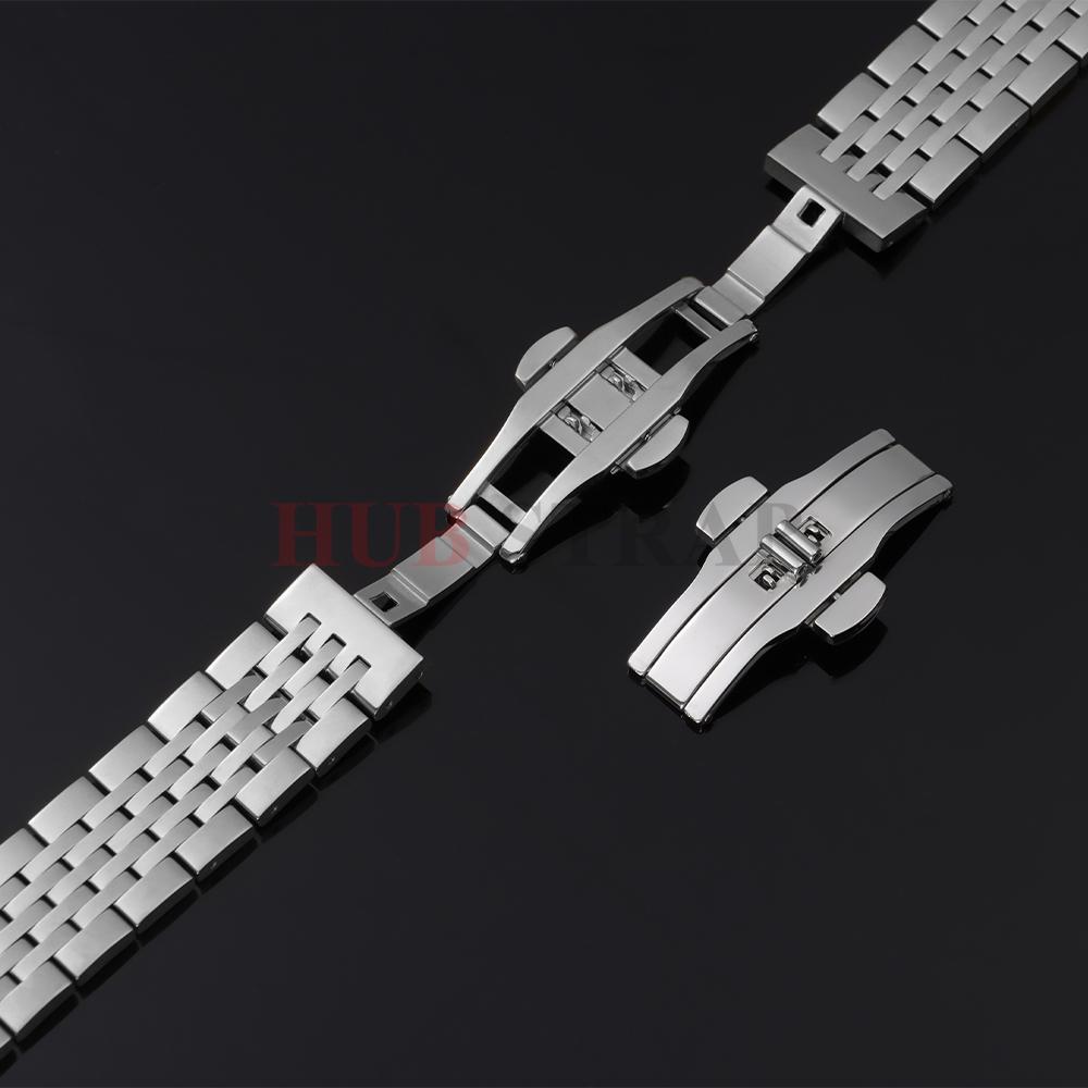 Watch Accessories Double Push Automatic Butterfly Watchband Buckle Steel Folding Clasp Metal Men Women Watch Button 4mm 5mm 6mm