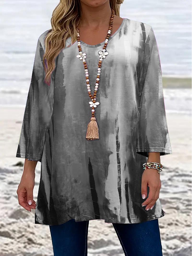 

LN909 Женский повседневный топ с круглым вырезом и длинными рукавами, осень 2023 г.