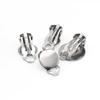 Stainless Steel Decorative Frog Ear Clip Components No Ear Holes Round Tray Ear Clip Earrings DIY Handmade Ear Jewelry Findings
