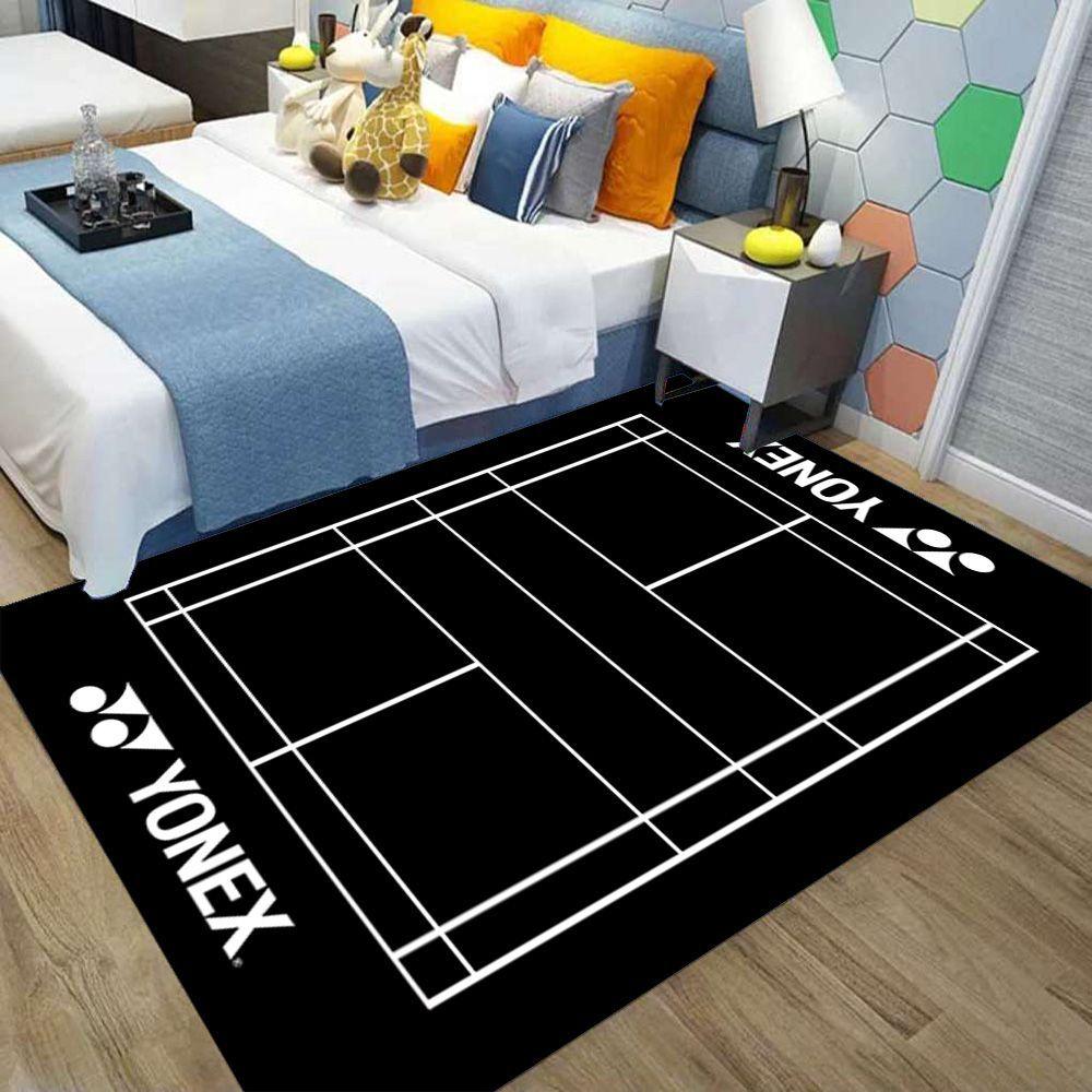1pcs Multi-color Badminton Sports Carpet Bedside Nonslip Rug Living Room Decor Lounge Sofa Area Rug Sports Lover Kid's Gift