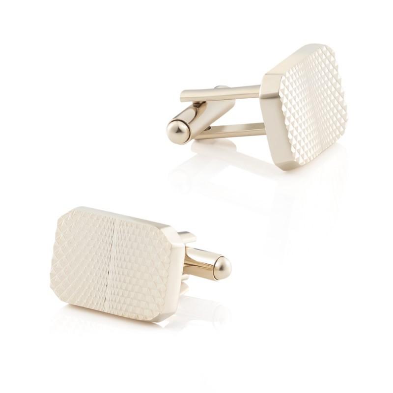 Exquisite Electroplated Gold Batch Flower Metal Cufflinks Men's French Shirt
