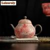 135ML Ręcznie Robiony Czajnik z Ceramiki Kolorowej Mineralnej Skalnej Zen Czajnik w Kształcie Gruszki Do Herbaty Czajnik z Zaparzaczem Chiński Zestaw Do Herbaty Ozdoby