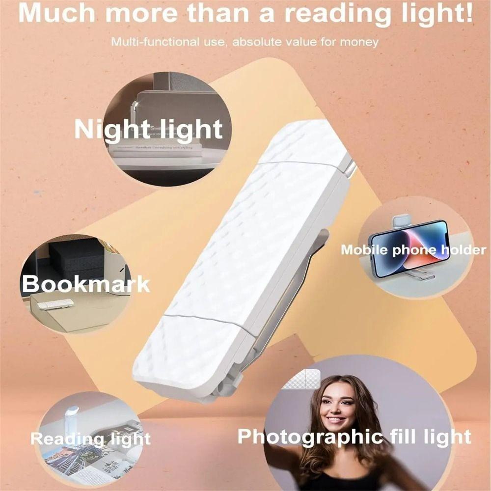 Rechargeable Clip on Book Light Eye Protection Clip Desk Light Mini LED Book Light  Night Light