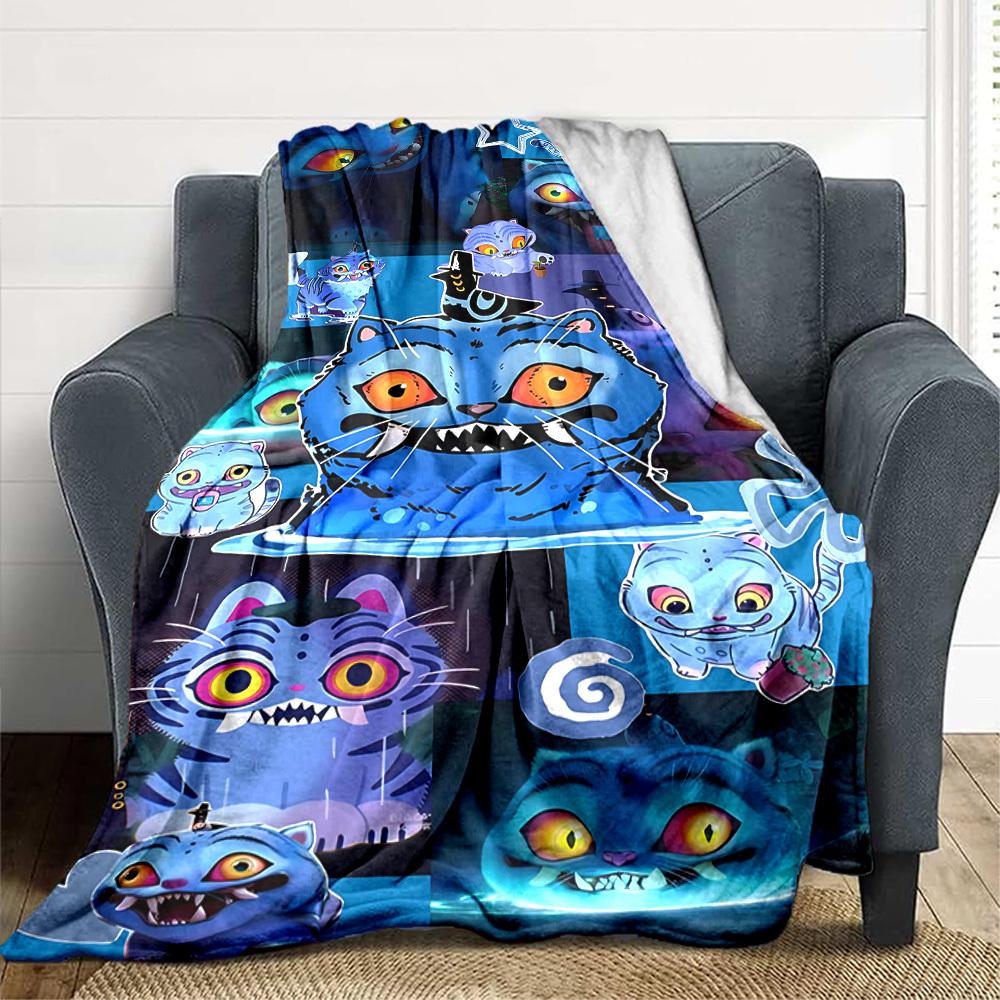 1pc Huntrix Soft Comfortable Blanket Digital Print, All Season Multipurpose Knit Fabric Bedding, Office, Sofa Home Decor Blanket