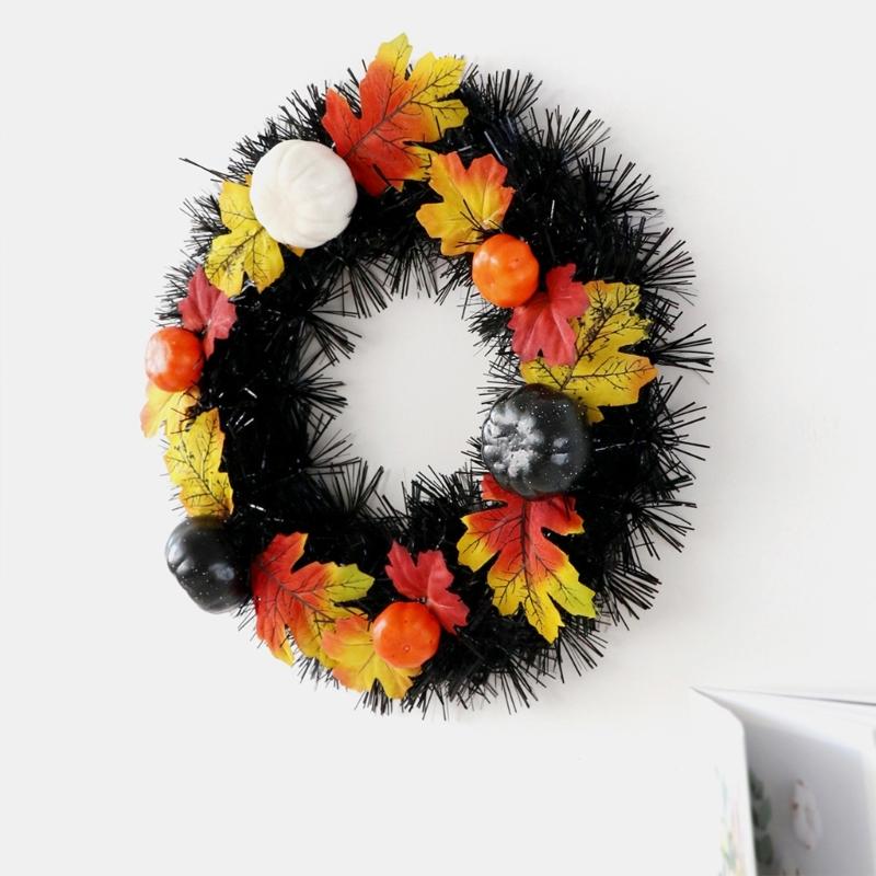 Hanging Wreath for Halloween Festivities Scary Colorful Door Garlands Accessories Party Indoor Outdoor Party Decorations