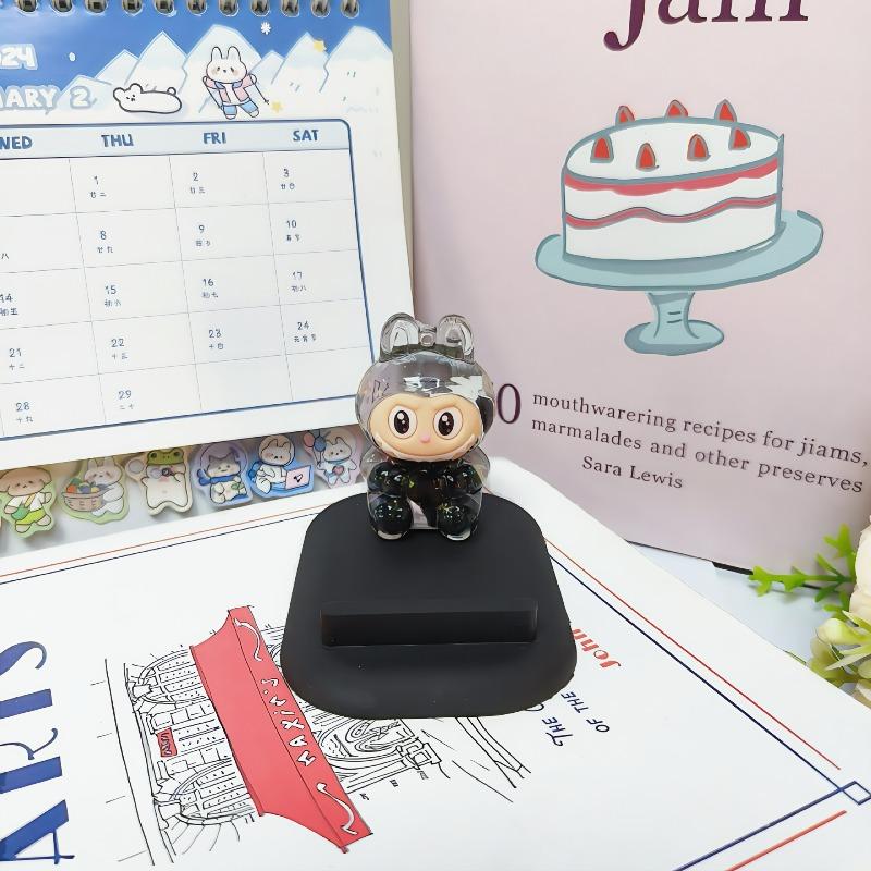 Cute Oil Cartoon Floating Quicksand Bottle Rabbit Mobile Phone Holder Desktop Ornament