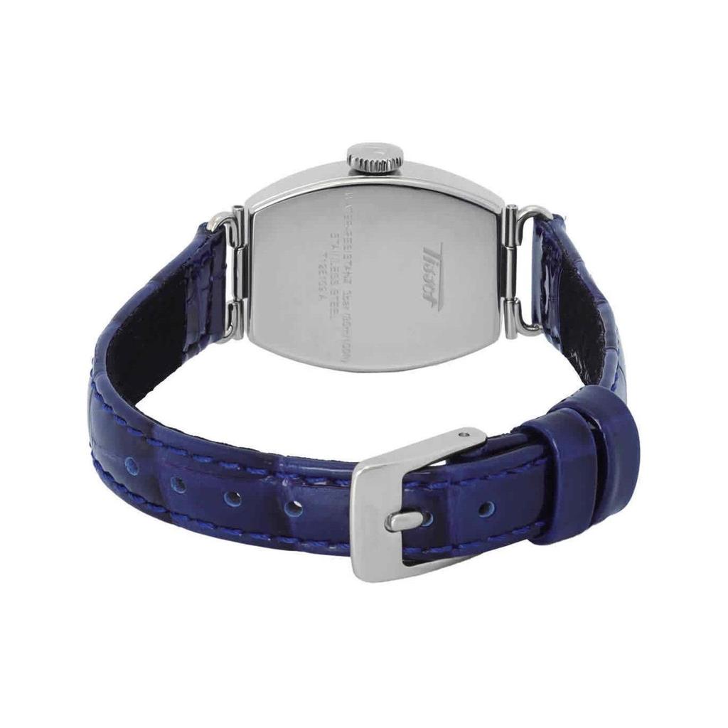 Tissot Coleção Porto Movimento a Quartzo Resistência à Água 30m Relógio Feminino 28mm 22*28mm Mostrador Azul T128.109.16.042.00