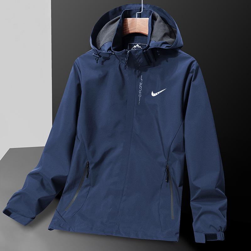 Men's Spring/Autumn Versatile Detachable Hooded Windbreaker Jacket