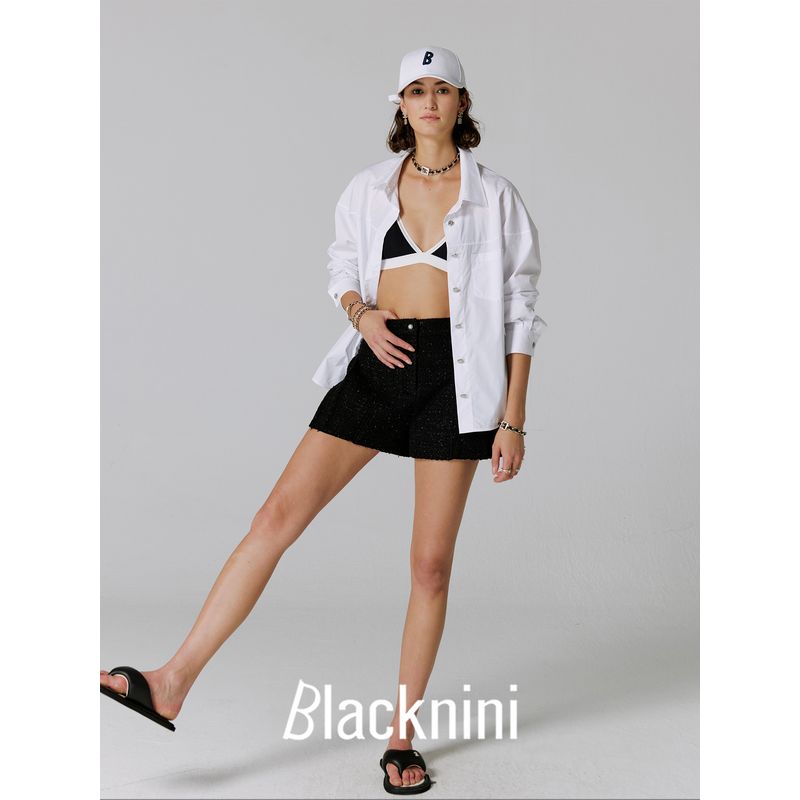 

Blacknini Yin Huafu Female Star D10r Source Version Jin Mouth Luxury Grade Horse Cotton Drill Buckle Basic Model Shirts Blue(In stock) L