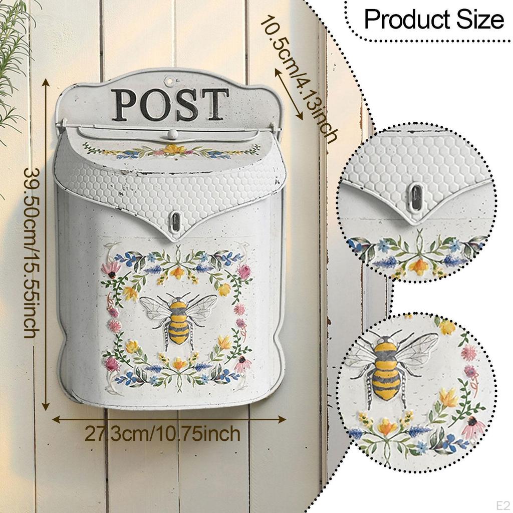Reliéfní nástěnná poštovní schránka Závěsná poštovní schránka Časopisy Domácí dekorace Schránka Uzamykatelná pro rezidenční použití