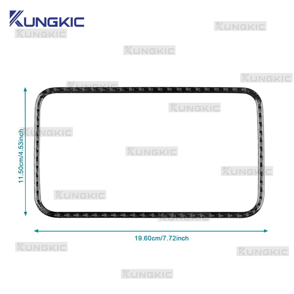 Riktigt mjuk kolfiberdekal för Kia EV6 GT EV 2022 2023 2024 2025 Vänsterstyrd Högerstyrd Bil Bakre Avlopp Mugghållare Dekorationsram Interiörlist