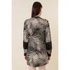 Pulp Detailed Leaf Patterned Pocket Lycra Cardigan
