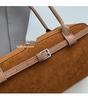 Yuezi Frosted Leather Baguette Bag: 2025 Autumn/Winter Boston Shoulder & Underarm Handbag