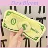 Plush Pencil Case With Dollar Design For Students And Office Use