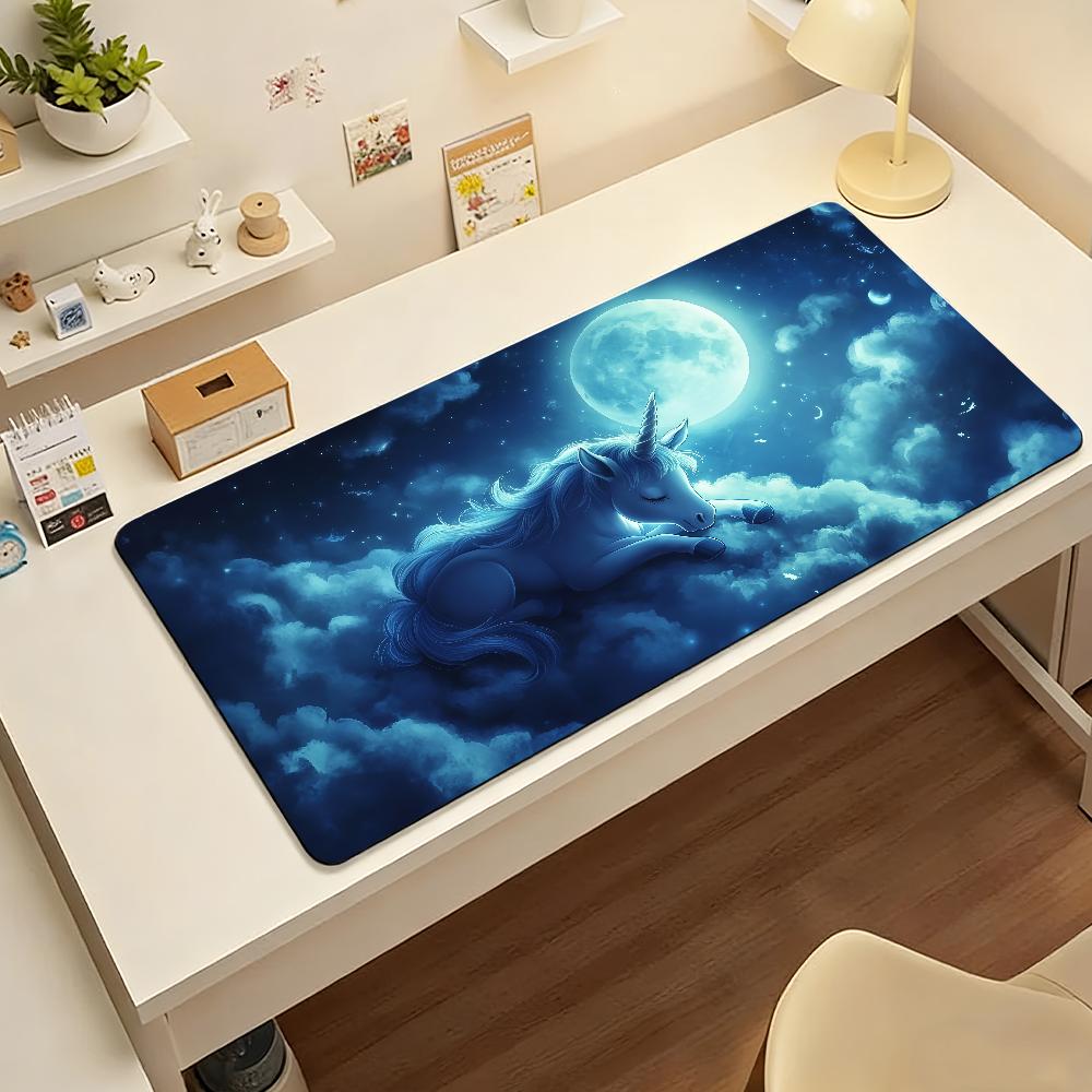 Starlight Unicorn Mouse Pad Nonslip Locking Edge DeskMat PC Laptop Accessories Rubber Office Keyboard Large Game XXL Carpet