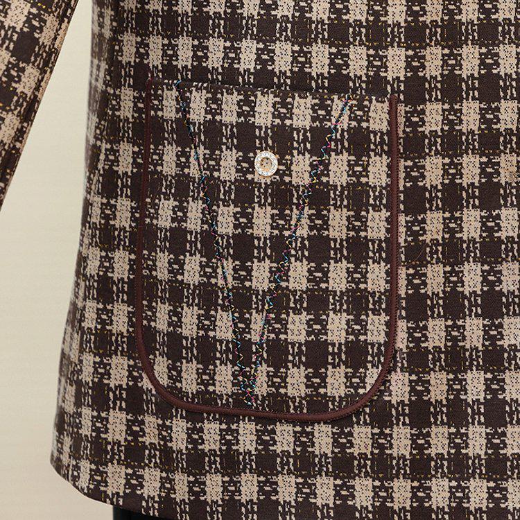2026 Stylish Autumn Plaid Jacket for Middle-Aged and Elderly Women