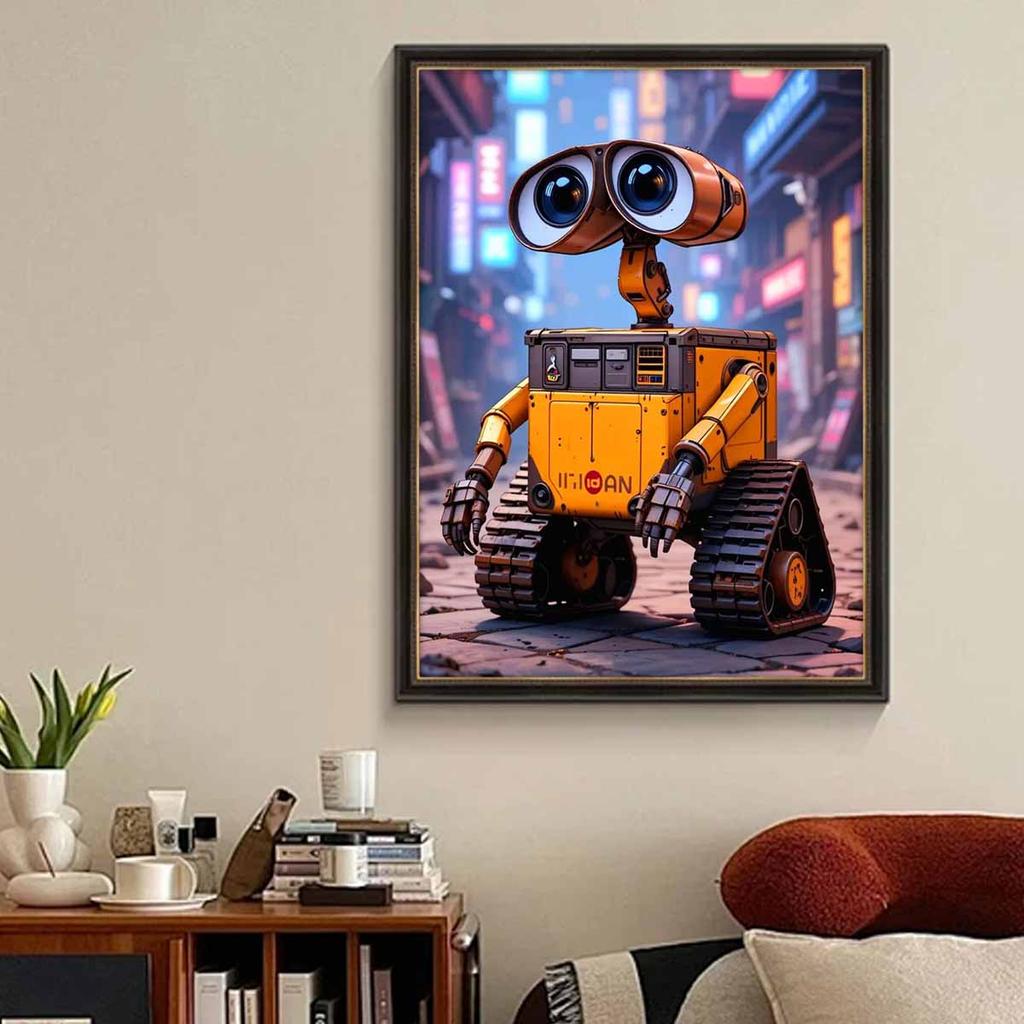 Full Round Diamond Painting Poor Wall-e Art Rhinestone Picture Mosaic DIY 5D Cross Stitch Embroidery Home Decoration