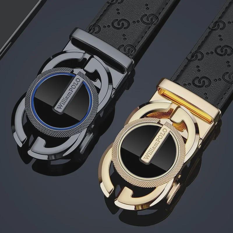 King Paul Men's High-End Genuine Leather Belt - Luxury Fashion Accessory for Young Men