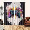 Color Game Controller Print Curtains Suitable Bedroom Living Room Kitchen Decoration Home Window Curtain Set Of 2 Made Polyester Washable Great Ready