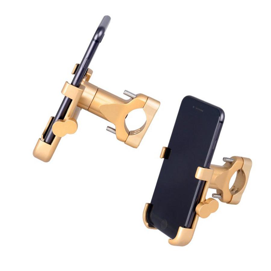 Aluminum Alloy Waterproof Mobile Phone Holder Bike & Motorcycle Handlebar Mount Compatible with iPhone for Outdoor Usage