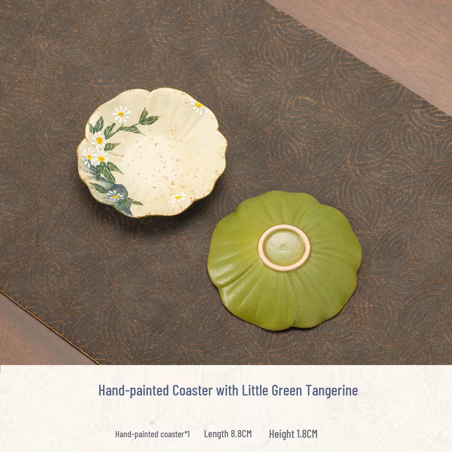 Hand-Painted Ceramic Gourd Tea Cup: Elegant Gift for Fortune & Prosperity