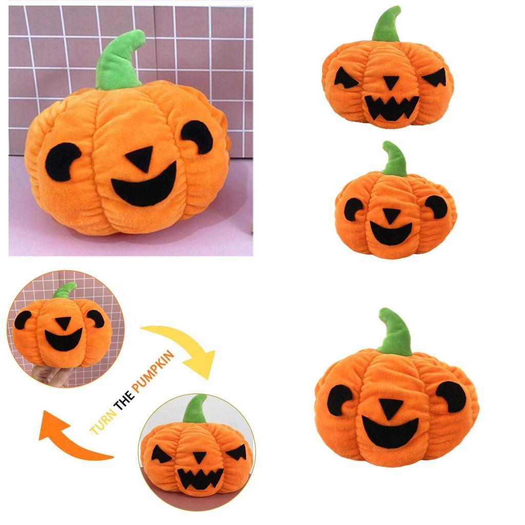 Adorable Reversible Pumpkin Plush Toy Perfect Halloween Gift Customizable Doll