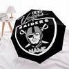 Las Vegas Raiders Helmet And Swords Logo Compact Travel Customize Your Name Automatic Umbrella Retractable Design With 8Rib Durability Compact Design