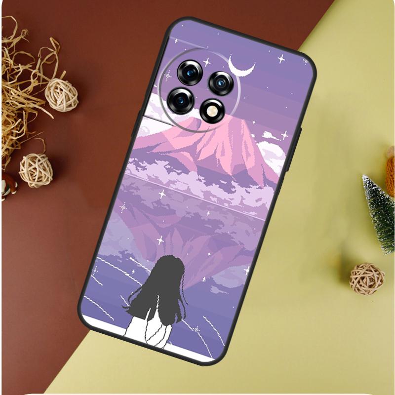 Art Pixel Aesthetic For OnePlus 13 13R 12 12R 11 9 10 Pro 8T 9RT 10T 10R Nord 4 CE 2 3 Lite N20 N30 Phone Case