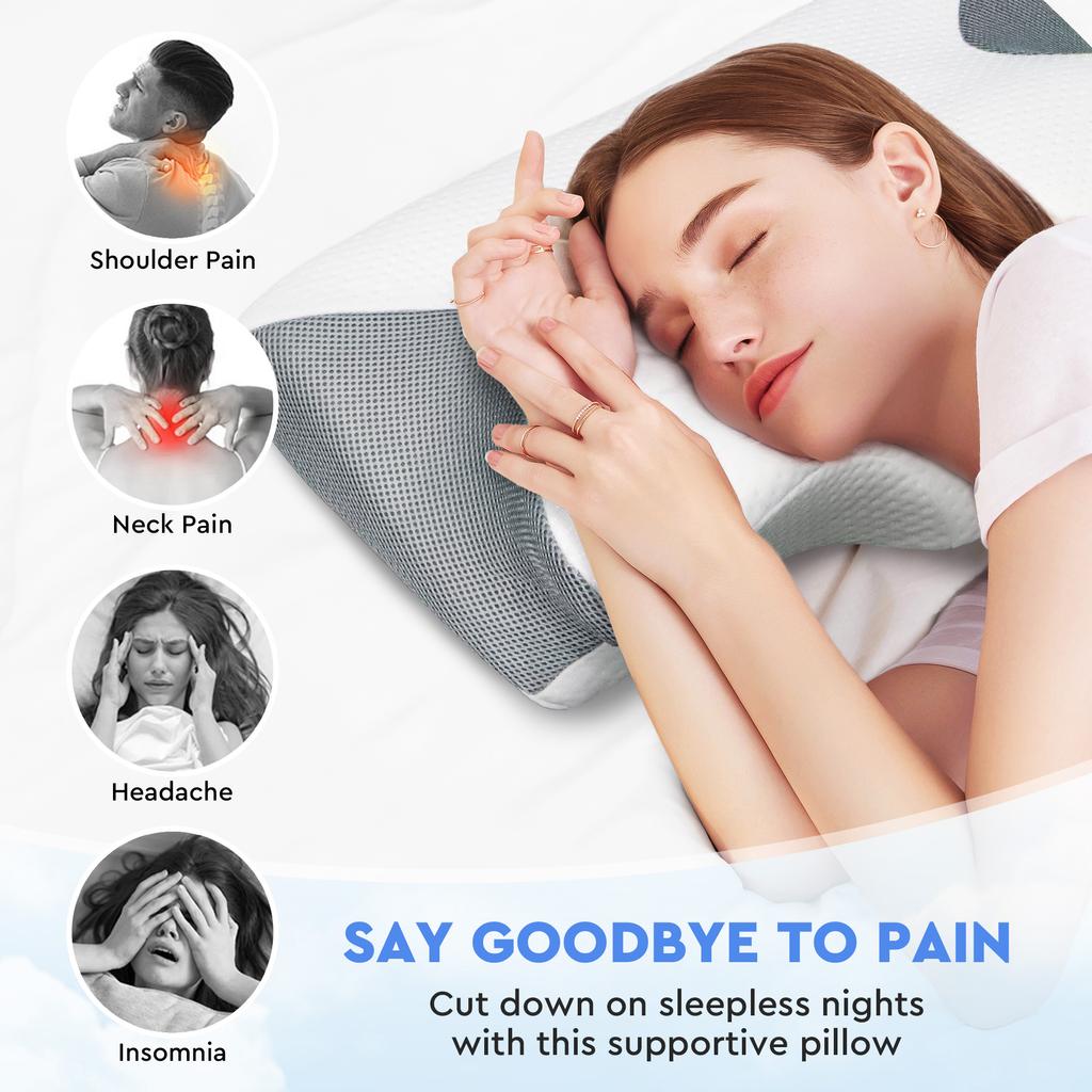 Butterfly Sleep Memory Pillow Slow Rebound Comfortable 2 in 1 Ergonomic Sleep Pillow Cervical Orthopedic Neck Bed Pillow Beding