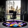 KPop Demon Hunters Printed Round Rug Carpet Chair Rug Area Rug Entryway Doormats,for Office Chair Living Room Bedroom Kitchen Room.