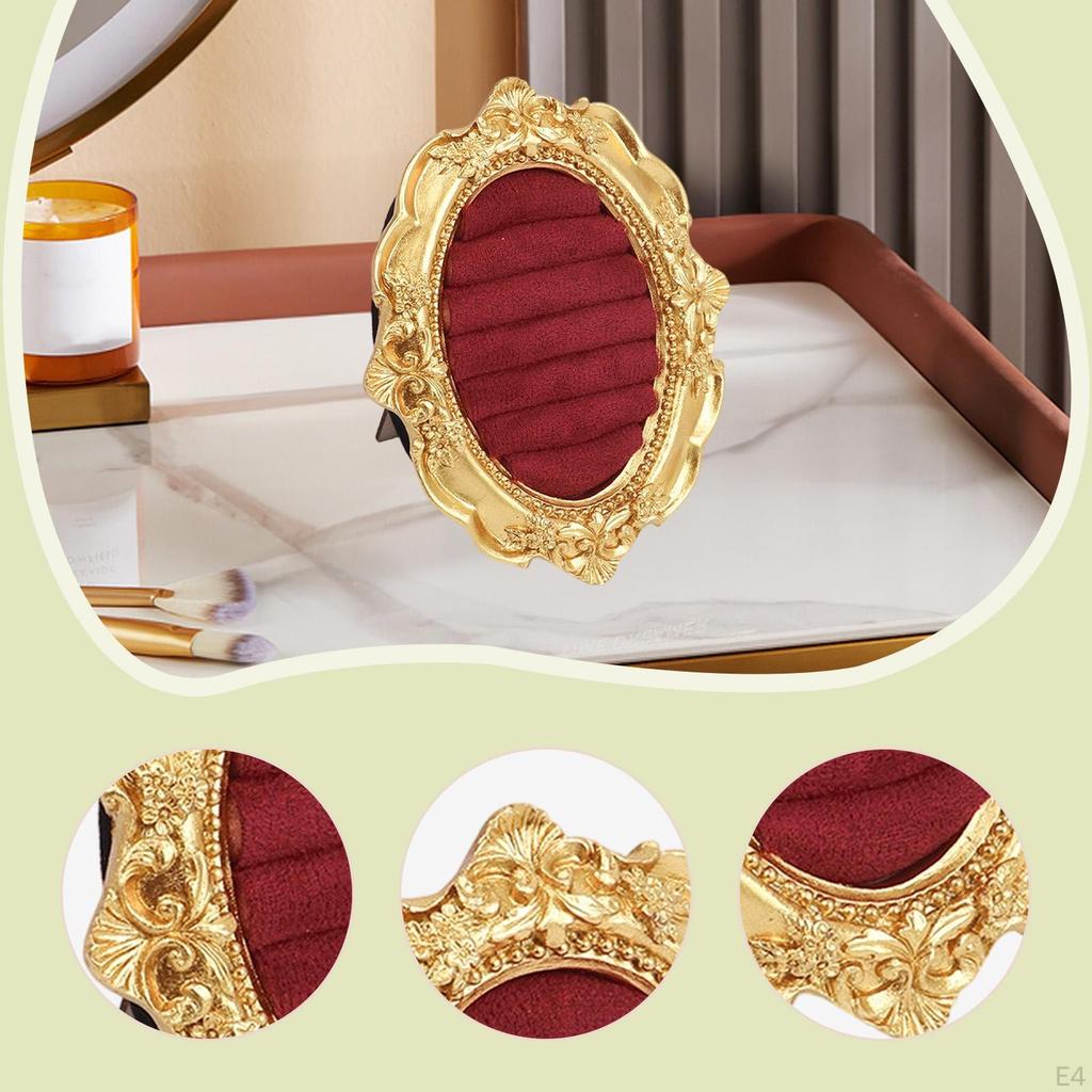 Vintage Display Stand Baroque Holder,Portable Resin Versatile Organizer Ear Tray for Store