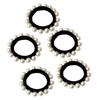 5PCS NonSlip Hair Tie With Artificial Pearls Design High Stretch Hair Tie Hair Styling Accessories For Women Hairstyles