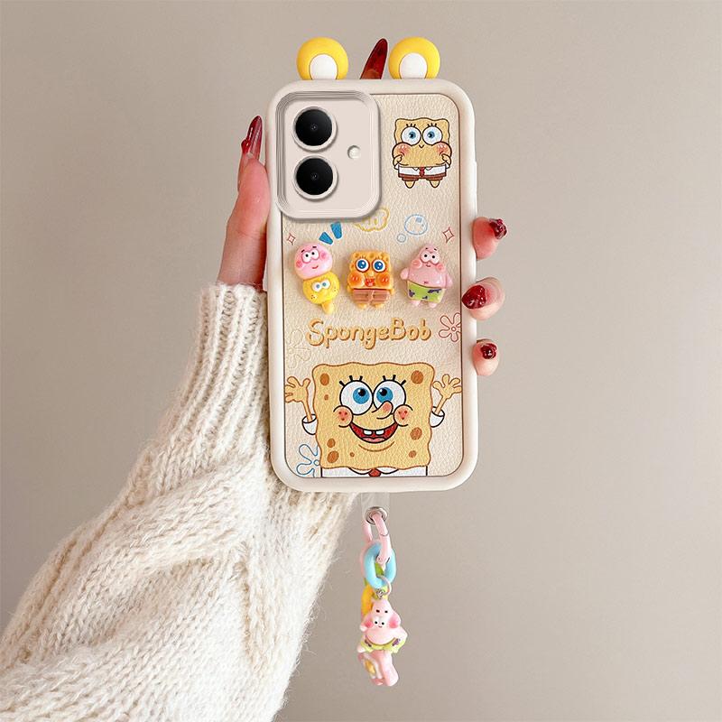 KEYSION Cute Ear 3D Cartoon Case for TECNO Spark Go 2 with Bracelet Soft Silicone Shockproof Phone Cover for Tecno Pop 10
