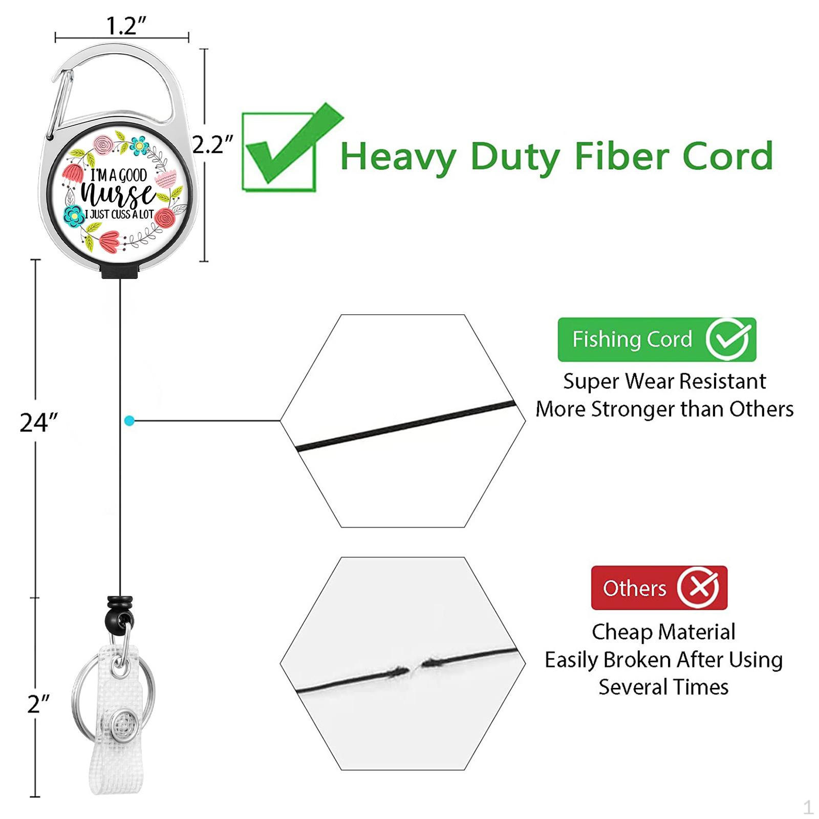 

Выдвижной брелок с держателем катушки и поворотным карабином на 360°, идентификационный ключ-карта для медсестер Style E