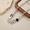 Metal Heavy Industry Y2K Sweet Cool Wind Button Necklace Retro Niche Design Diamond Neck Chain Women'S Personality Sweet Cool Necklace