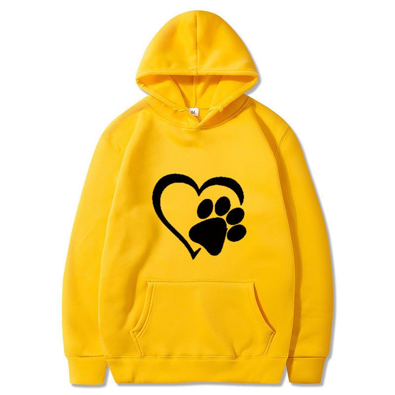 2025 spring and autumn men's black cat claw love couple shirt hooded sweater direct supply one piece hair