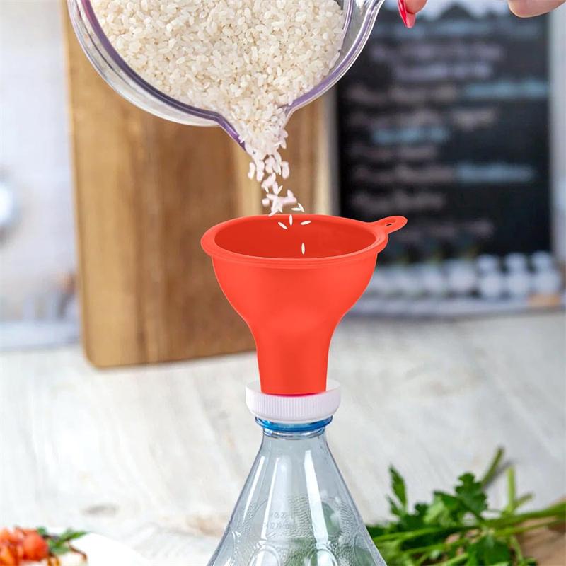 4 stk Bred munn trakt Fleksibel kryddersaus Syltesett For Hjem Restaurant Kjøkken Klemflasker Krukker Bokser