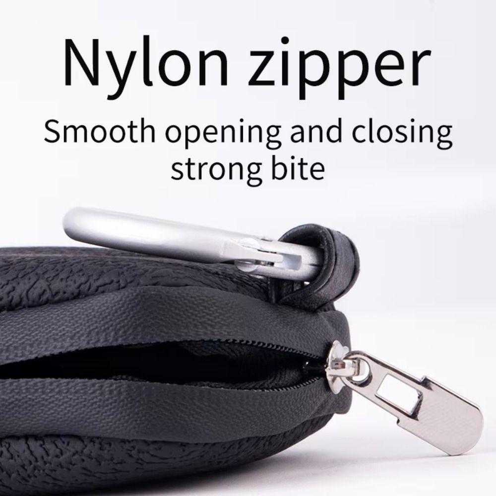 with Ring Buckle PU Leather Coin Purse Waterproof Change Pouch with Keychain Portable Key Bag  Card