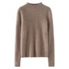 Women's Slim Fit Ribbed Cashmere Sweater - Half-High Neck