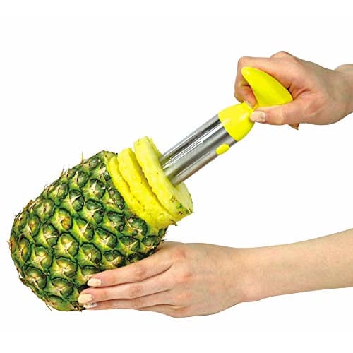 PEARL METAL Pineapple Rolling Cutter, Yellow, 24.5cm Long x 11cm Wide x 8.7cm Deep, Gadgetcon CC-1232