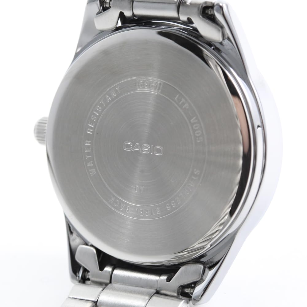 CASIO Quartz Analog Stainless Women's Watch, Steel, Silver/Sky Blue, LTP-V005D-2B3 [Used]