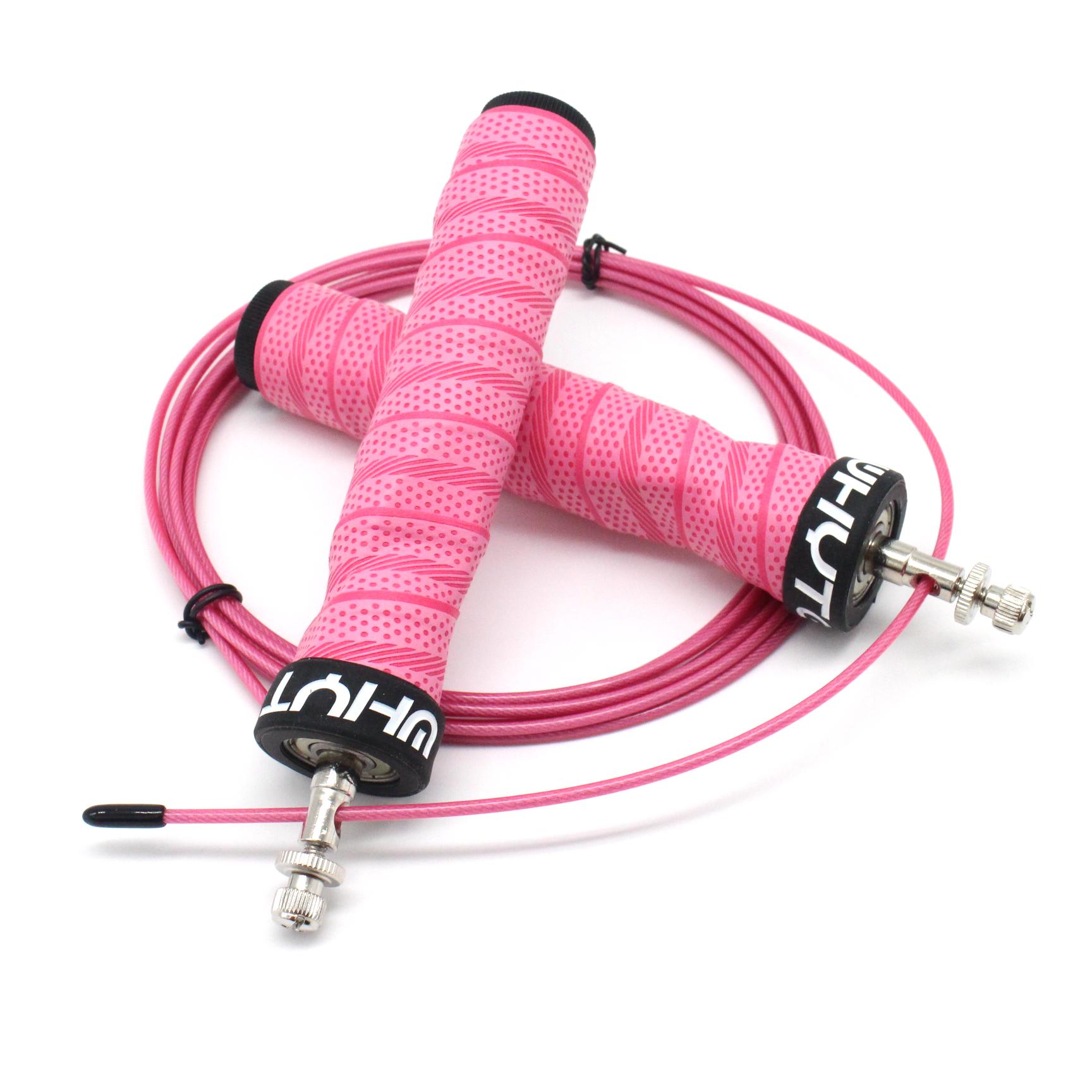 Crossfit Jump Rope Skip Speed & Weighted Skipping Rope Fitness Rope Strength Training розовый